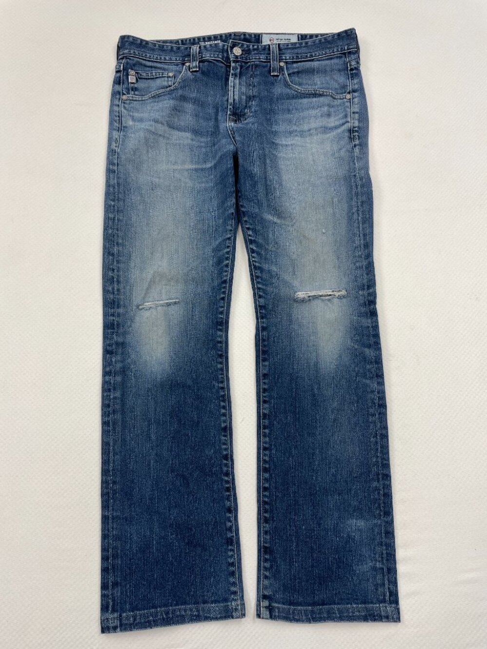 AG Adriano Goldschmied The Matchbox Distressed Slim Straight Jeans Men’s 33x28.5